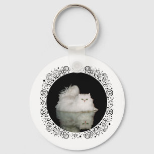 Perserkatze mit jadegrünen Augen Schlüsselanhänger