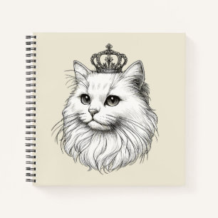 Perserkatze mit Krone Notizblock