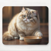 Perserkatze mit leerer Futterschüssel Mousepad (Vorne)