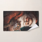 Perserkatze mit Weihnachtsfeiertag Badhandtuch Set (Handtuch)