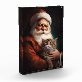 Perserkatze mit Weihnachtsfeiertag Fotoblock (Links)