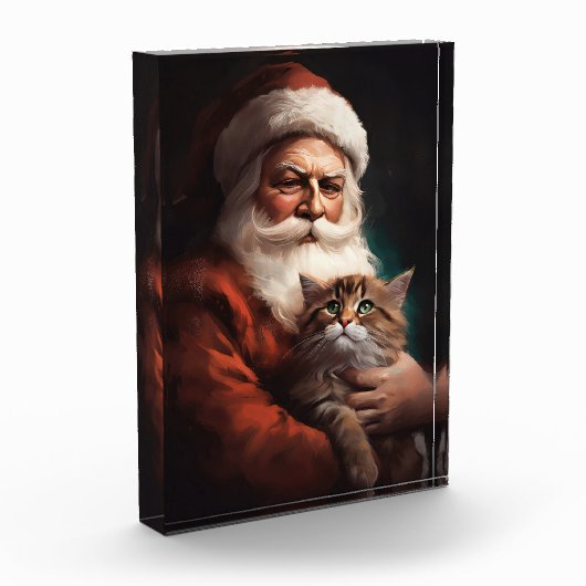 Perserkatze mit Weihnachtsfeiertag Fotoblock (Links)