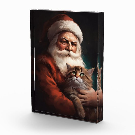 Perserkatze mit Weihnachtsfeiertag Fotoblock (Rechts)