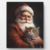 Perserkatze mit Weihnachtsfeiertag Fotoplatte (Vorderseite)
