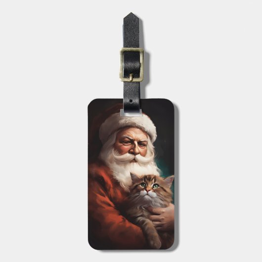 Perserkatze mit Weihnachtsfeiertag Gepäckanhänger (Vorderseite vertikal)