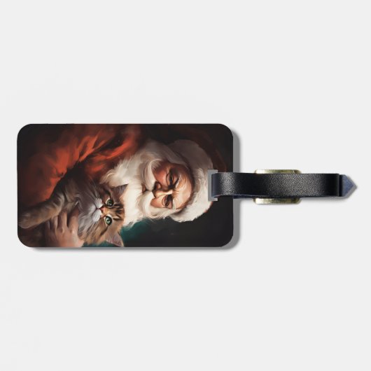 Perserkatze mit Weihnachtsfeiertag Gepäckanhänger (Rückseite horizontal)