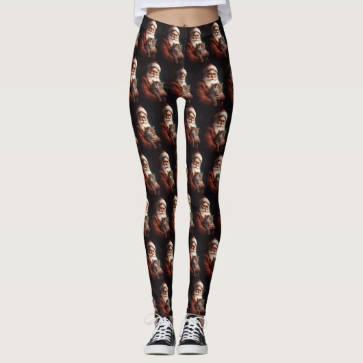 Perserkatze mit Weihnachtsfeiertag Leggings (Vorderseite)