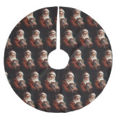 Perserkatze mit Weihnachtsfeiertag Polyester Weihnachtsbaumdecke (Vorderseite)