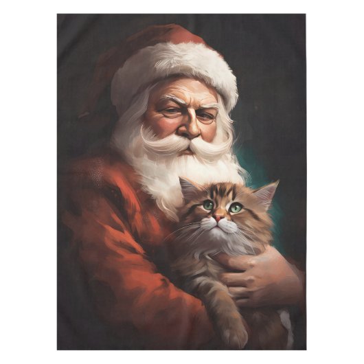 Perserkatze mit Weihnachtsfeiertag Tischdecke (Vorderseite)