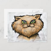Perserkatze Postkarte (Vorne/Hinten)
