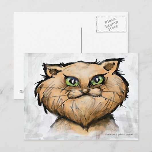 Perserkatze Postkarte (Vorne/Hinten)