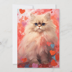 Perserkatze Valentinstag Feiertagskarte