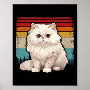 Perserkatze Vintage abgenutzt Retro-Stil Cool Pe Poster
