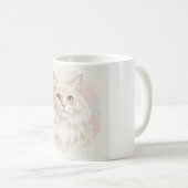 Perserkatze Wasserfarben-Porträt Kaffeetasse (VorderseiteRechts)