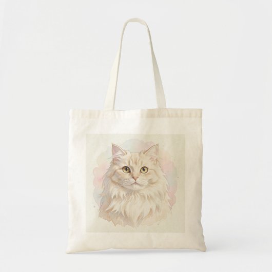Perserkatze Wasserfarben-Porträt Tragetasche (Vorne)