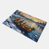 Perserkatze Weihnachtsboot Feiertag Fußmatte (Schrägansicht)