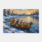 Perserkatze Weihnachtsboot Feiertag Fußmatte (Vorderseite)