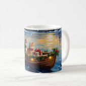 Perserkatze Weihnachtsboot Urlaub Kaffeetasse (VorderseiteRechts)