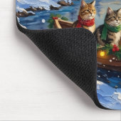 Perserkatze Weihnachtsboot Urlaub Mousepad (Ecke)