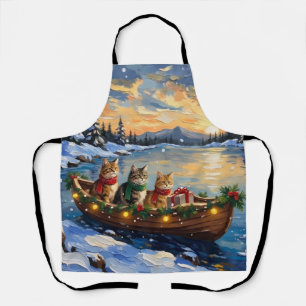Perserkatze Weihnachtsboot Urlaub Schürze