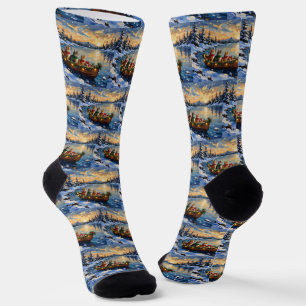Perserkatze Weihnachtsboot Urlaub Socken