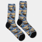 Perserkatze Weihnachtsboot Urlaub Socken (Rechts)