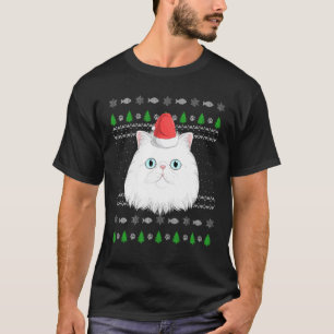 Perserkatze Weihnachtsmann Hut hässliches Weihnach T-Shirt