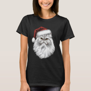 Perserkatze Weihnachtsmann Hut und Bart Weihnachte T-Shirt