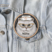 Perserkatzen-Krankenschwester Button (Beispiel)