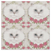 Perserkatzen-Rosen Stoff (Nahaufnahme)