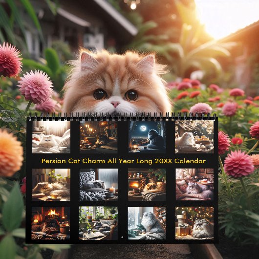 Perserkatzenarm ganzjährig 20XX Kalender