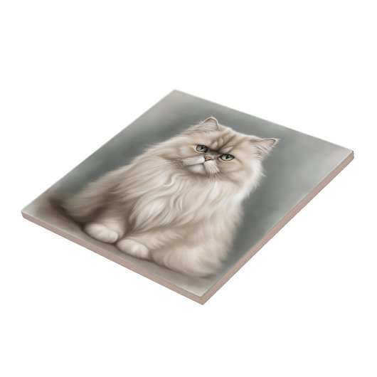 Perserkatzenportrait Fliese (Seite)