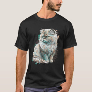 Perserkatzenrasse Süße Bunte Mama Dame T-Shirt