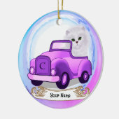 Perserkatzenwagen Keramik Ornament (Links)
