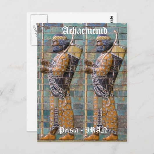 Perserkrieger Postkarte (Vorne/Hinten)