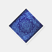 Perserteppich-Look in blau getöntem Feld Serviette (Ecke)