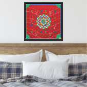 Perserteppich-Mandala-Muster Leinwanddruck (Insitu (Schlafzimmer))
