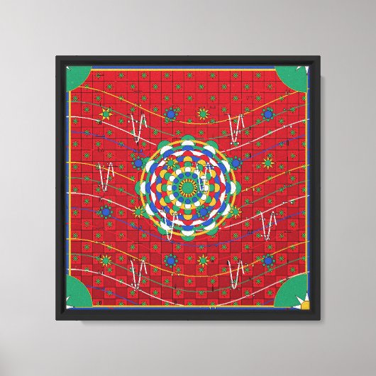 Perserteppich-Mandala-Muster Leinwanddruck (Vorderseite)