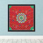 Perserteppich-Mandala-Muster Leinwanddruck (Insitu (Holzboden))