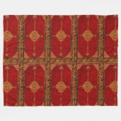 Perserteppichmuster Fleecedecke (Vorderseite (Horizontal))