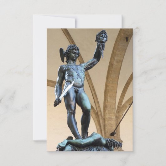 Perseus mit dem Kopf der Medusa Einladung (Vorderseite)