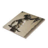 Perseus mit dem Kopf der Medusa Fliese (Seite)