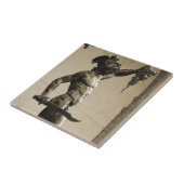 Perseus mit dem Kopf der Medusa Fliese (Seite)