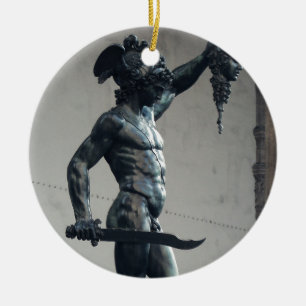 Perseus mit dem Kopf der Medusa Keramik Ornament
