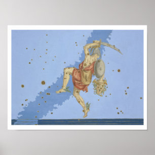 Perseus mit dem Kopf der Medusa, von 'Uranometria Poster