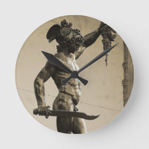 Perseus mit dem Kopf von Medusa Runde Wanduhr
