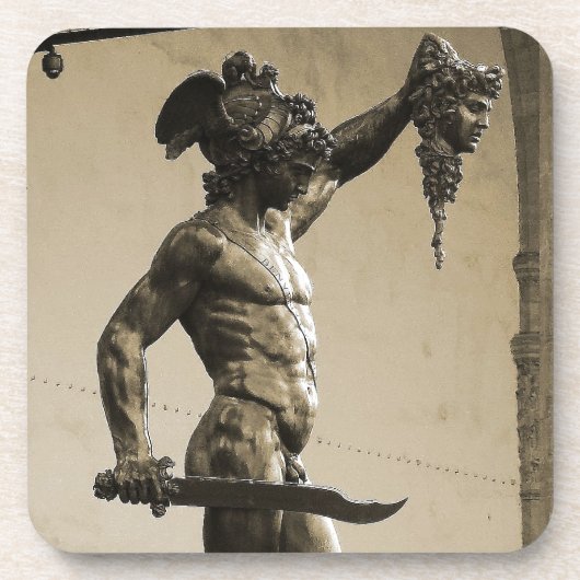 Perseus mit dem Kopf von Medusa Untersetzer (Vorderseite)