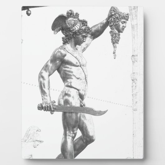 Perseus mit dem Leiter der Medusa Fotoplatte (Vorderseite)