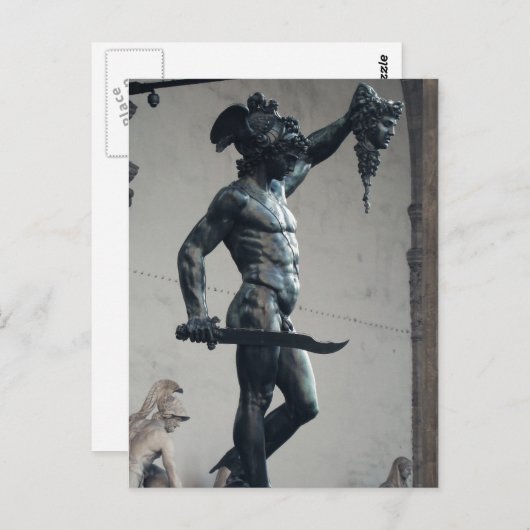 Perseus mit dem Leiter der Medusa Postkarte (Vorne/Hinten)