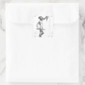 Perseus mit dem Leiter der Medusa Quadratischer Aufkleber (Tasche)